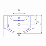 Мебельная раковина Элеганс 75