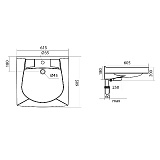 Прямоугольная раковина Santek Пилот 60 1WH110572