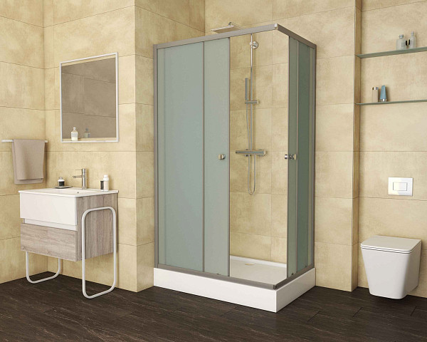 Душ. уголок NG-129-14QT (1200х900х1950) низкий поддон(13см) стекло ТОНИРОВАННОЕ, 2 места