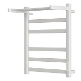 Полотенцесушитель электрический Point Меркурий PN83856PW П5 500x600 с полкой, диммер справа, белый