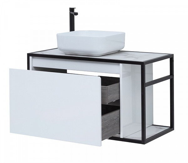 Тумба под раковину Aquanet Nova Lite Loft 90 L белый 00261652