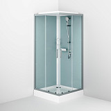W90C-403-090MT Gem Square кабина душевая 90x90, профиль матовый хром, стекло прозрачное