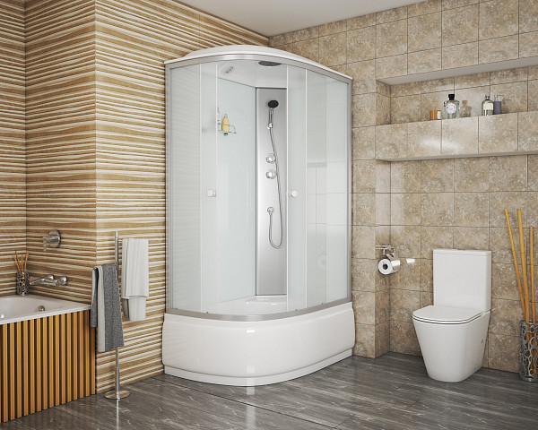 Душ.каб. NG-7310-14R (1200х800х2150) высокий поддон(40см) стекло МАТОВОЕ 4 места