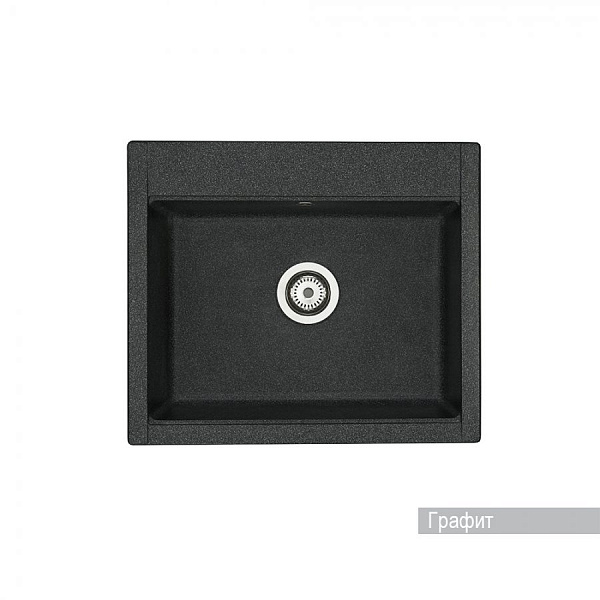 Мойка для кухни Aquaton Делия 60 прямоугольная графит 1A715232LD210