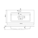 Умывальник мебельный 100 см, 450, IDDIS, 4501000i28