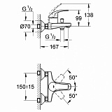 Набор смесителей 3 в 1 Grohe BauEdge 122271