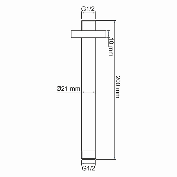A234 Потолочный излив для душа Wasserkraft