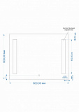 Зеркало Cersanit  LED 80 см  KN-LU-LED020*80-b-Os