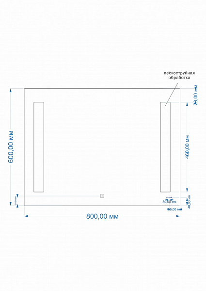 Зеркало Cersanit  LED 80 см  KN-LU-LED020*80-b-Os