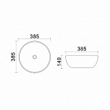 Раковина Azario 38,5х38,5х14, накладная, ультратонкая, серая (XML4003-2-U10)
