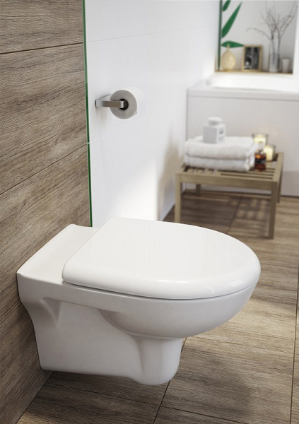 Унитаз подвесной CERSANIT NATURE NEW CLEAN ON S-MZ-NATURE-COn-DL-w с сиденьем дюропласт