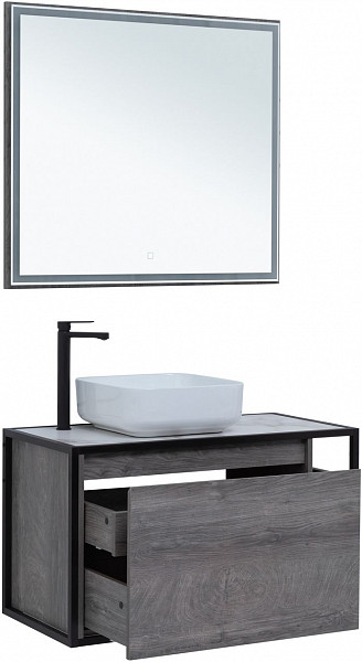 Тумба под раковину Aquanet Nova Lite Loft 90 L дуб рошелье 00261656
