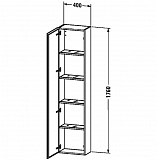 Шкаф-пенал Duravit L-Cube коричневая сосна L LC1170L5151