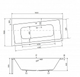Акриловая ванна Besco Infinity 160x100 WAI-160-NL Левая