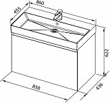 Тумба с раковиной Aquanet Йорк 85 белый 00212593