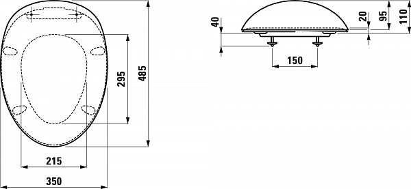 Крышка-сиденье Laufen Alessi One 8.9297.1.000.000.1 с микролифтом