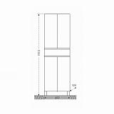 Пенал Марс 60 напольный Санта 700167