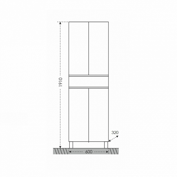 Пенал Марс 60 напольный Санта 700167