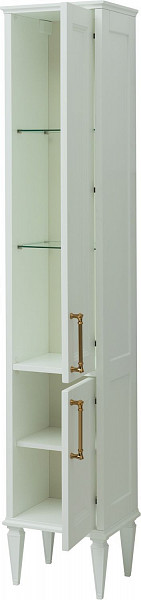 Пенал Aquanet Бостон 36 L белый матовый (ручки золото) 00242219