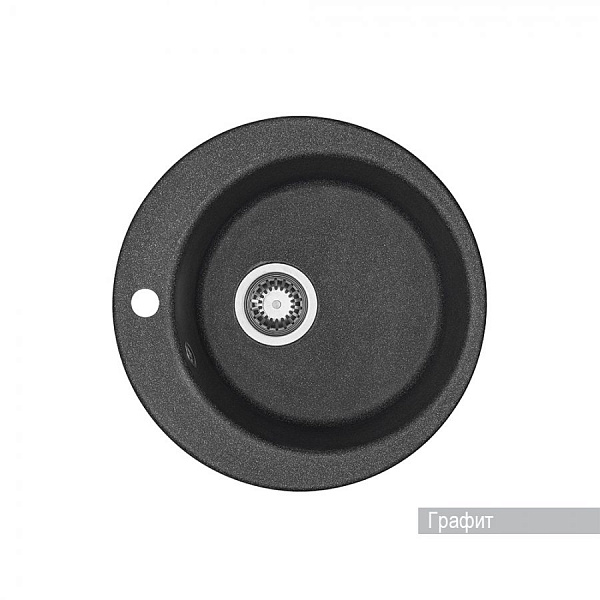 Мойка для кухни Aquaton Иверия круглая графит 1A711032IV210