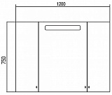 Зеркало-шкаф Акватон Мадрид 120x75 1A113402MA010 с подсветкой