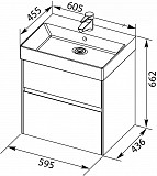 Тумба под раковину Aquanet Бруклин 60 антрацит матовый 00310140