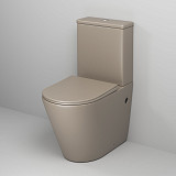 Унитаз GR-4480BRLMS Color (620*365*810) СВЕТЛО-КОРИЧНЕВЫЙ МАТОВЫЙ напольный БЕЗОБОДКОВЫЙ, 2 места