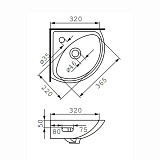 Раковина Cersanit SIGMA 30 UM-SG/1