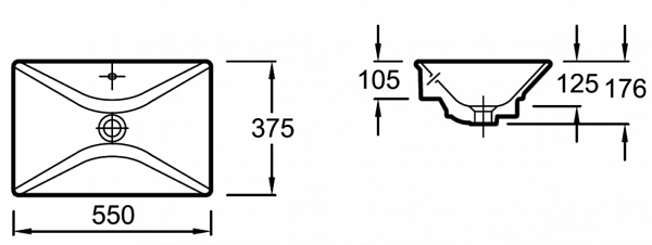 Раковина Jacob Delafon Reve  55х37,5 см E4819-00