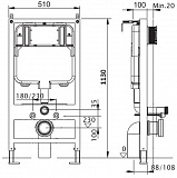 Комплект: Инсталляция Aquatek Standart 51  INS-0000001 и Унитаз подвесной Grossman GR-4455S безободковый с тонкой крышкой  GR-4455S 