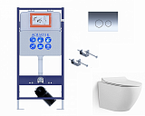 Комплект: Инсталляция Aquatek Standart 51  INS-0000001 и Унитаз подвесной Grossman GR-4455S безободковый с тонкой крышкой  GR-4455S 