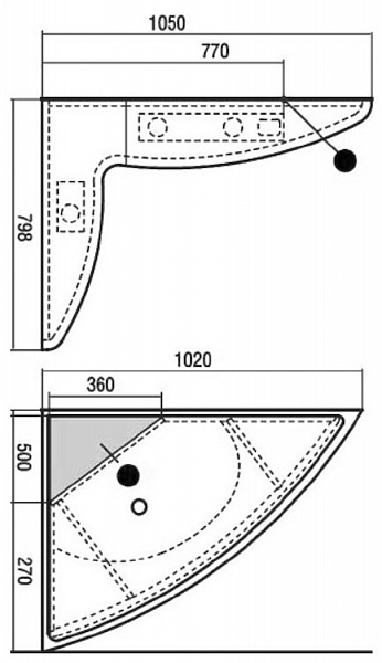 Тумба под раковину Акватон Лас-Вегас 94 см 1A050901LA01L