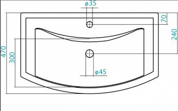 Раковина мебельная Santek Балтика 80