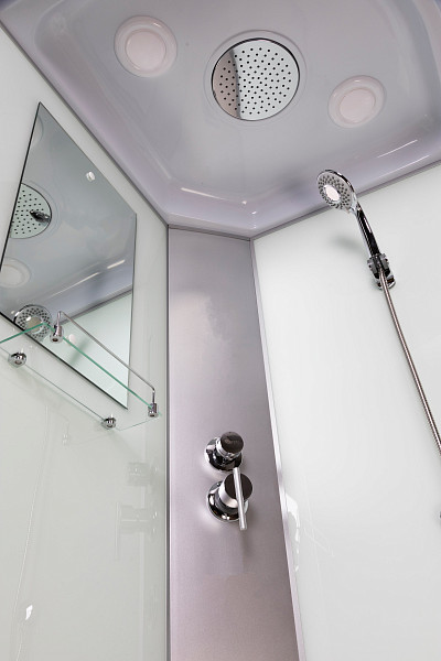 Душ.каб. NG-2309-14 (1000х1000х2150) высокий поддон(40см) стекло МАТОВОЕ 4 места