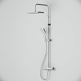 F078F400 Func, душ. система: см-ль д/душа с ТМС, душ.штанга, верхн. душ квадр., ручн.душ, хром