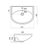 Полукруглая раковина Santek Цезарь 60 1WH110526