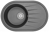 Мойка кухонная Granula овальная кварц 7601, ЧЁРНЫЙ
