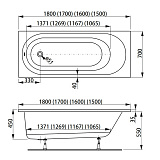 Акриловая ванна Vagnerplast Kasandra 150x70 VPBA157KAS2X-04