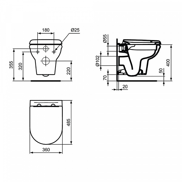 Промо-комплект Ideal Standard Exacto X022601