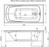 Фронтальная панель для ванны Aquanet Roma 150 00182602
