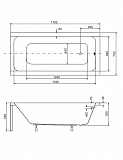 Акриловая ванна Besco Modern 170x70 WAM-170-MO