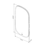 M8FMOX0551WGH Зеркало универсальное с контурной LED-подсветкой, ИК- сенсором, вытянутое, 55*100 см