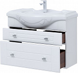 Тумба под раковину Aquanet Рондо 85 белый глянец 00304289