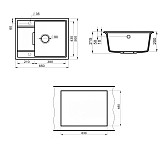 Мойка кухонная Point Стил 65 PN3009AL, серый