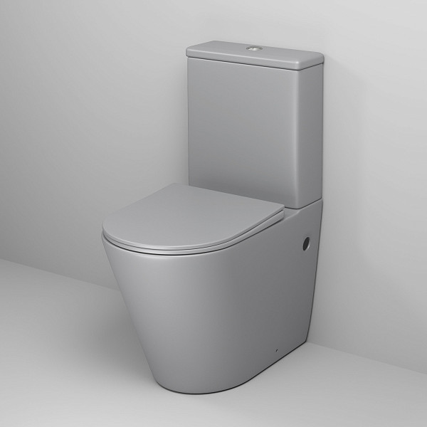 Унитаз GR-4480GLMS Color (620*365*810) СВЕТЛО-СЕРЫЙ МАТОВЫЙ напольный БЕЗОБОДКОВЫЙ, 2 мес