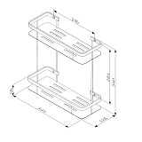 A7453200 Sense L Полка для душа прямая двухъярусная, хром, шт
