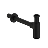 Бутылочный сифон для умывальника, черный матовый, Optima Home, IDDIS, OPTBL00i84