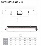 Душевой лоток Pestan Confluo Premium Line 650 Gold
