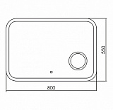 Зеркало AZARIO Эльза 800х550, LED-подсветка, сенсорный выключатель
