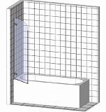 Шторки для ванны Cersanit EASY 140x70 одинарный